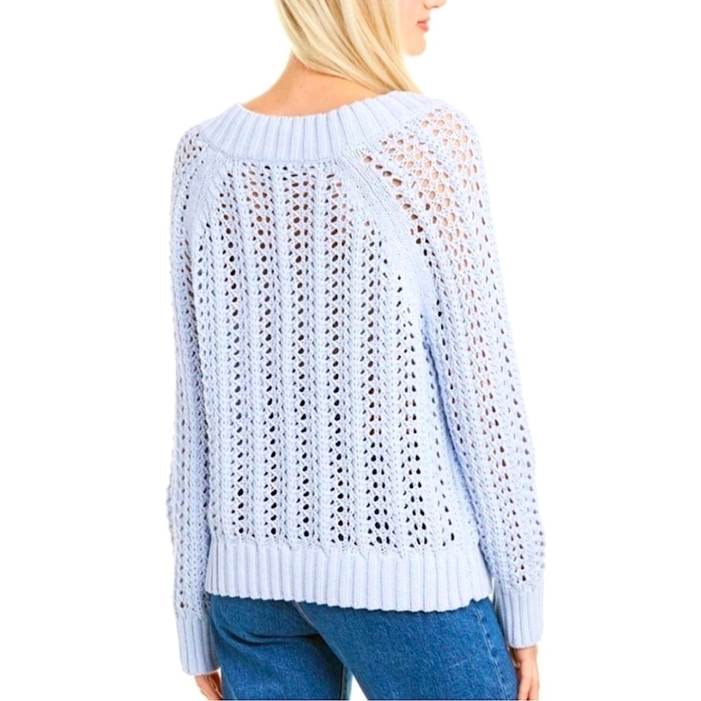 J. CREW Wide-neck beach sweater with pointelle stitch Sz. XXS NWT - Picture 2 of 10